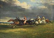 Theodore   Gericault The Epsom Derby oil painting